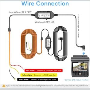 NIB Viofo Dash Cam HK4 Hardwire Kit